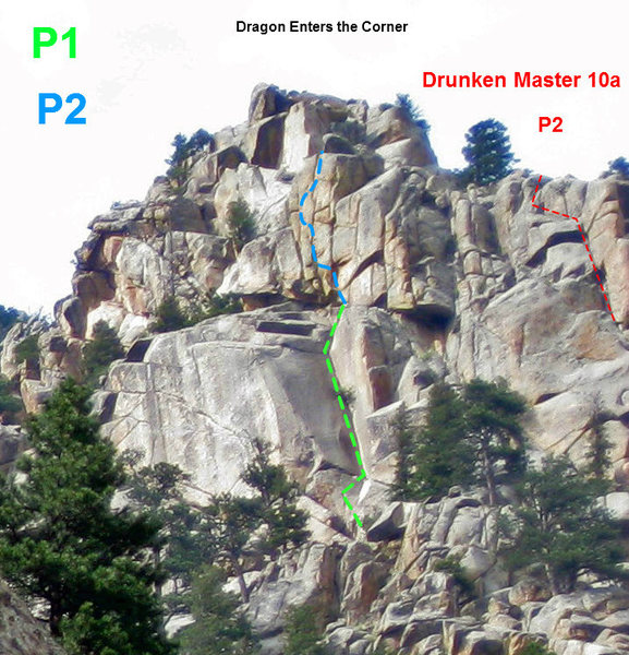 This shows P2 of Drunken Master as veiwed from down the hill from Skull Rock.