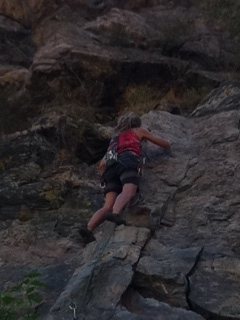 Sharon on the crux.