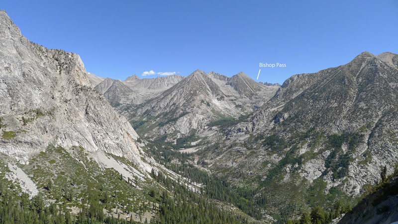 approach/descent down into LeConte Canyon