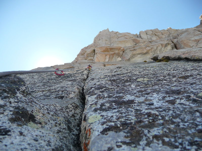 Looking up at pitch 4.