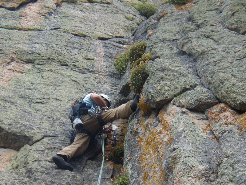 Bill Duncan - new routing on Zappa's tooth above Allens Park Colorado. August 2011.