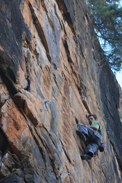 Todd Tumolo just through the crux.
