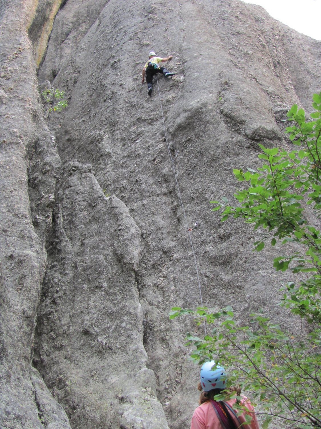 Anne Meyer belaying Paul Huebner on his 3rd lead of Katey's Route