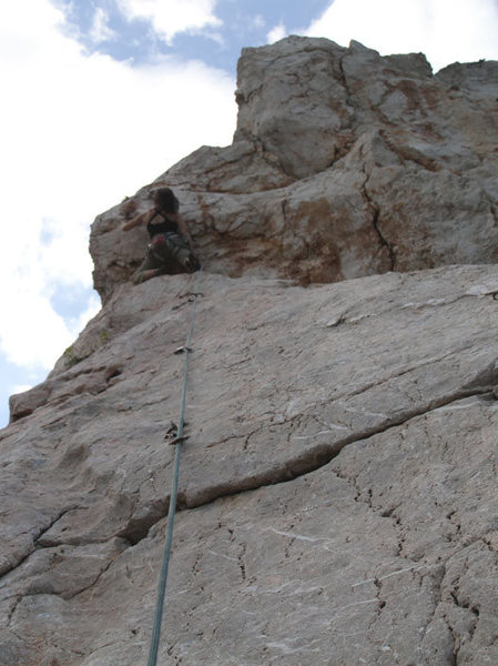 Me heading up a route in Akyalar; beach cliff climbing