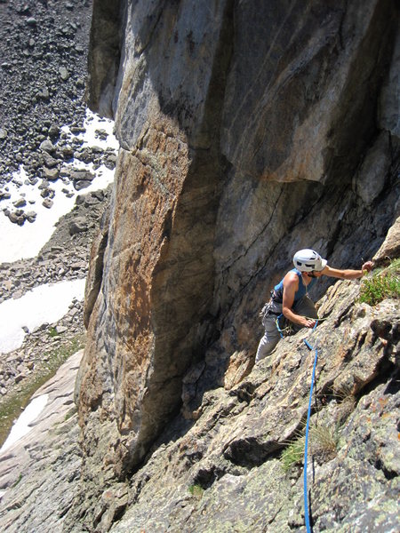 Jason following the short third pitch.