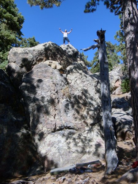 Joseph Stover atop Matters Not.