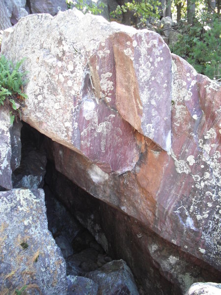 looking into the cave
