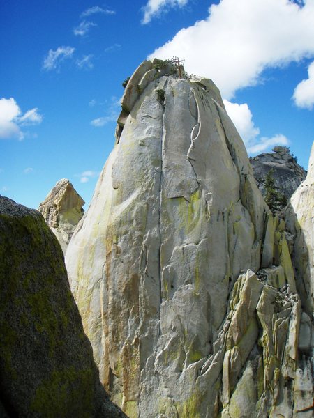 Upper pitch of Thin Ice on the East Face of the Sorcerer