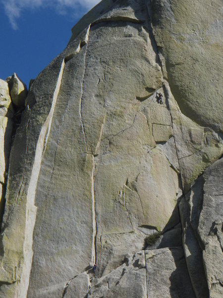 Another shot of a climber on Airy Interlude...<br>
