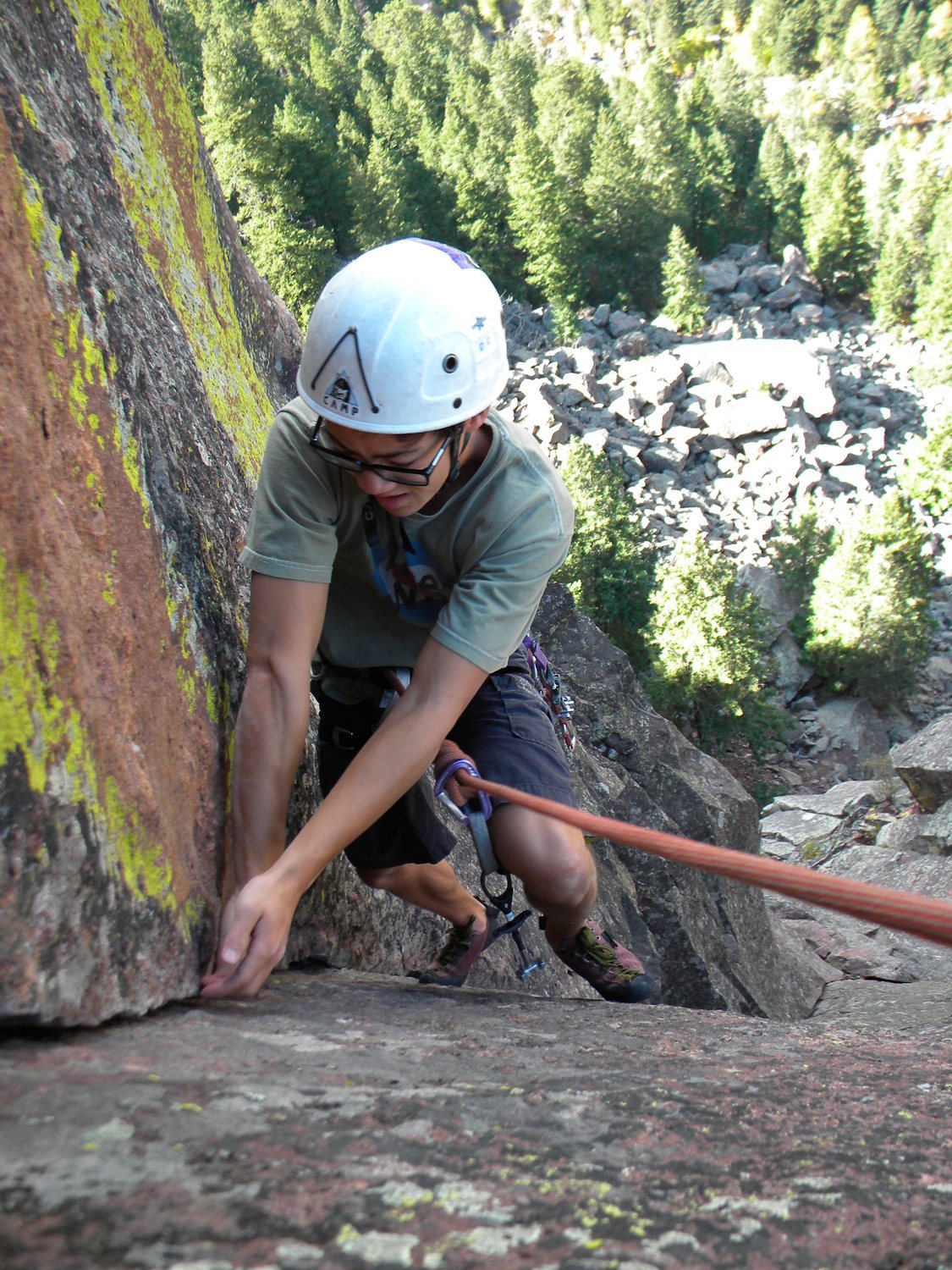 Marc, finishing strong. Great finger locks and gear through the crux.