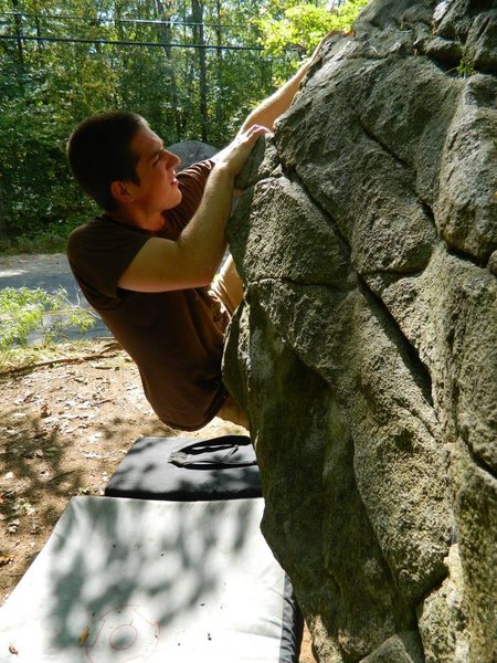 Matt Wallace enjoying the fun opening section of this route