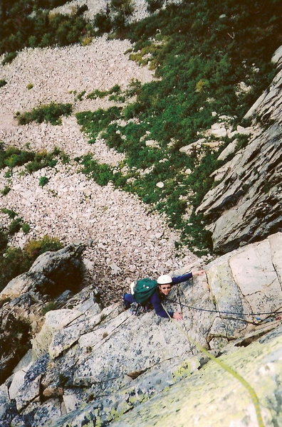 Just above the Crux Pipe Pitch