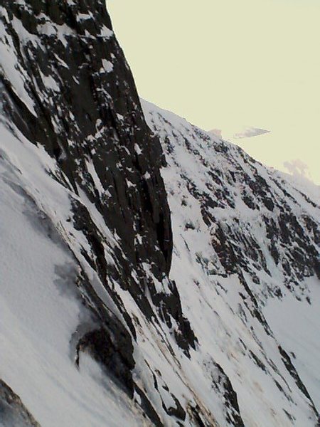 looking twords the armadillo from the crux ice on Ciley-Barber