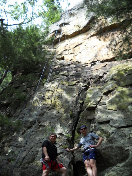 Nick and Cram at the base of "Mark it Zero!"