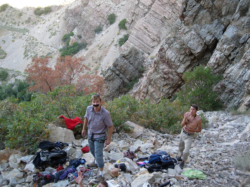 racking up for the first ascent