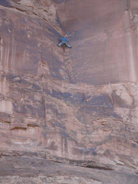 Nearing the end of the bolts below the dihedral