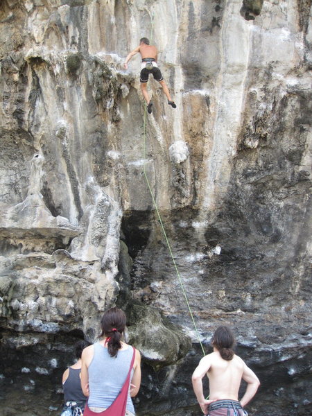 Climber resting on Babes in Thailand. He got pumped.