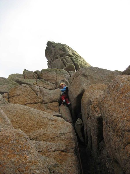Through the narrows on Pitch 1