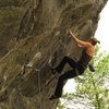 In the power crux - climber - Kasia Weglarz