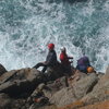 Even easy routes at Sennen have impressive situations! (photo by Andy Royle)