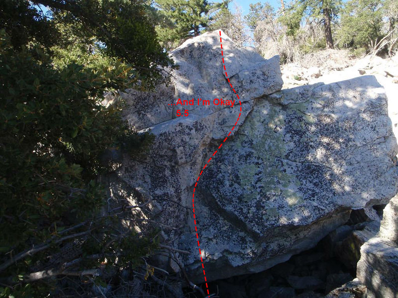 ...And I'm Okay/Lumberjack Rock topo