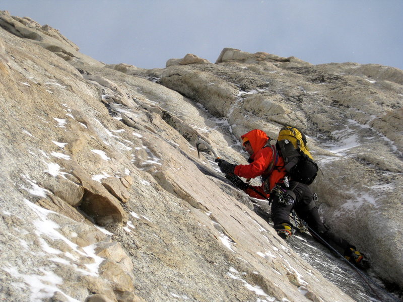 Rock Climb Winter Route High Sierra