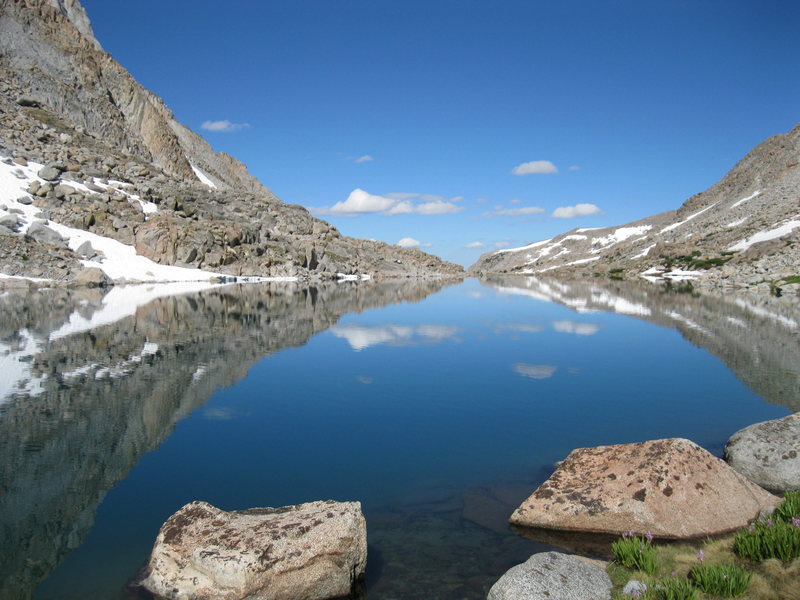 Darwin Lakes on the approach to basecamp.