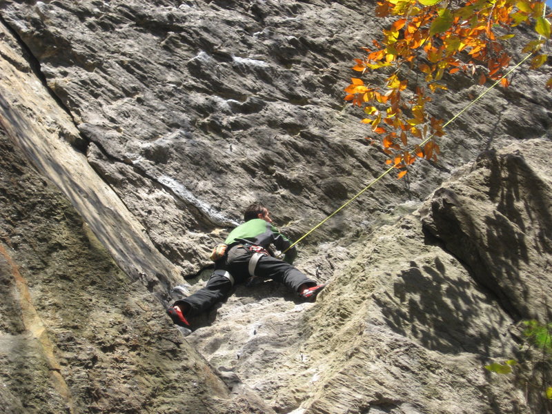 Andrew on one of his first climbs