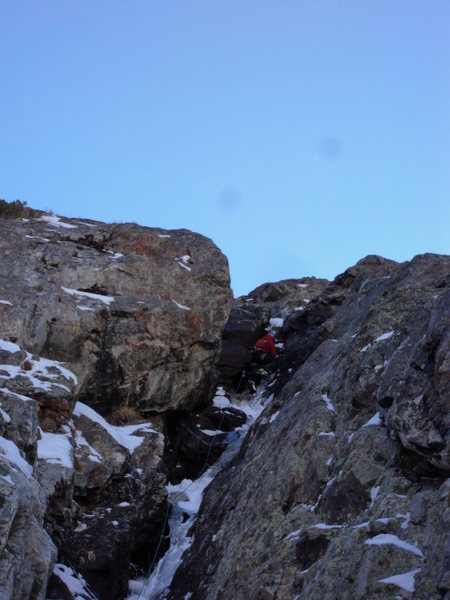 It climbs better than it looks...trickier, too. Probably better to do it in 2 pitches.