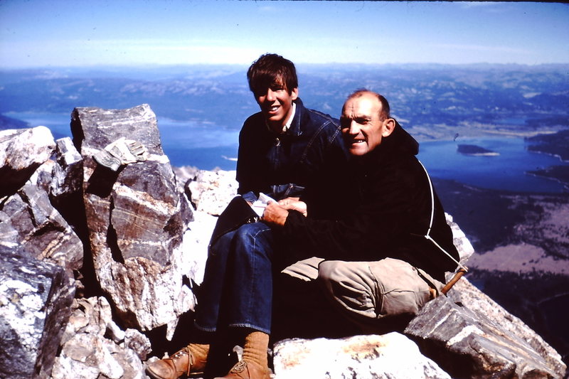 1968: Don Decker - who taught me to love climbing. <br>
<br>
English Lit professor at Ricks College in Rexburg, ID. <br>
<br>
Summit of the Grand Teton. <br>
<br>
Don was later killed third classing in the Tetons - leaving a wife and nine children.