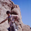 1982  Last pitch of Shiprock.  Totally camouflaged to avoid detection.