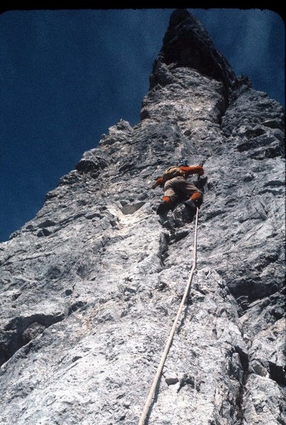 Maurizio "Toto" de Zanna, leading "Spigolo Fiames," 1963.