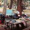 Camp 4 -El Cap gear sort on a cold November morning.