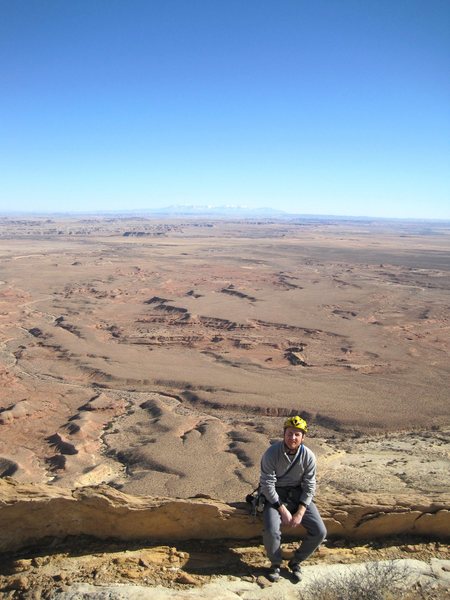 View from the ridge to the La Sal mountains above Moab
