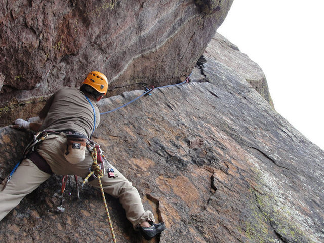 Ryan on the traverse. Summer 2010.