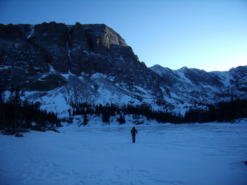 Loch Vale. Great day in the park. The Crypt WI 4 With Mike Colacino. Sat Dec 10th 2011