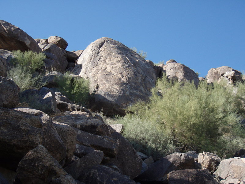 Fear Rock. 'Brown Sugar' is the bolted route on the left of this formation
