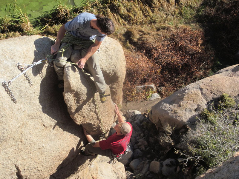 Jeff and Dave climbing in the Granite Dells in Prescott, AZ