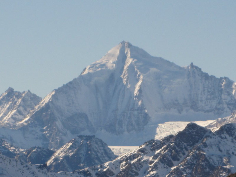 I think The Weisshorn, looking toward Zermatt from Simplon Pass.