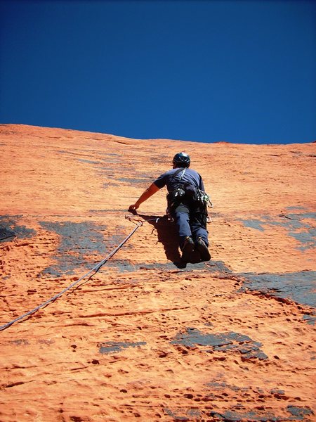 Right at the first crux