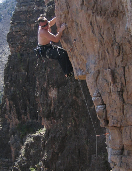 Aeon on the second ascent.