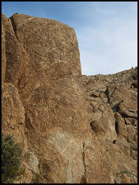 Angel's Desire profile. The route goes up near the right edge.<br>
Photo by Blitzo.<br>