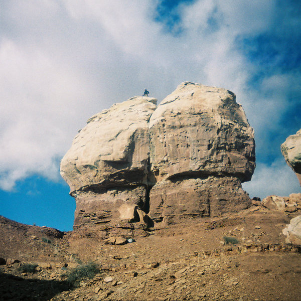 A photo of Twin Rocks. This is the south face. The North Face Crack climbs the other side.