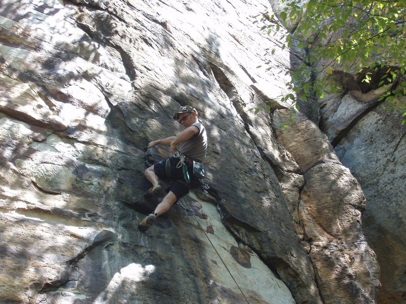 Rock Climbing in E) Kaymoor Slabs, The New River