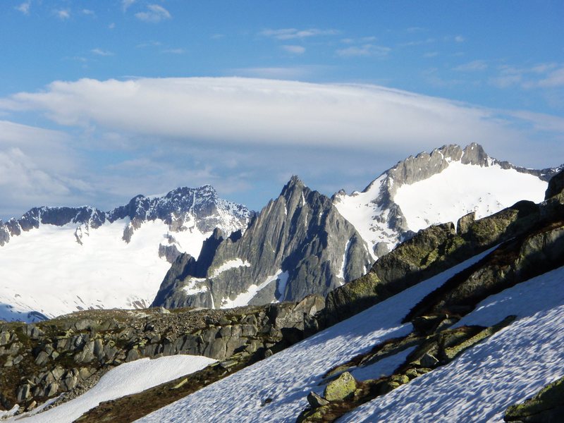 Salbit, with a good view of the west, south and east ridges. Taken from Oberalp.