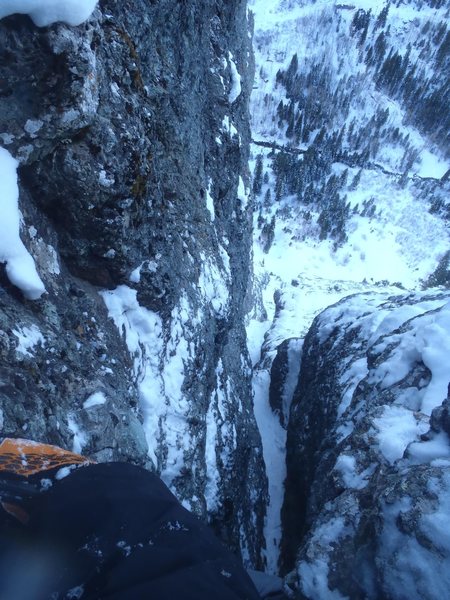 Looking down one move away from the top of BBB. Classic!