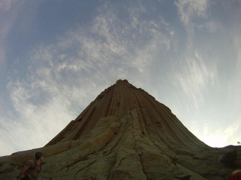 The bottom of the bottom of Devil's Tower in between El Mat and Durrance.