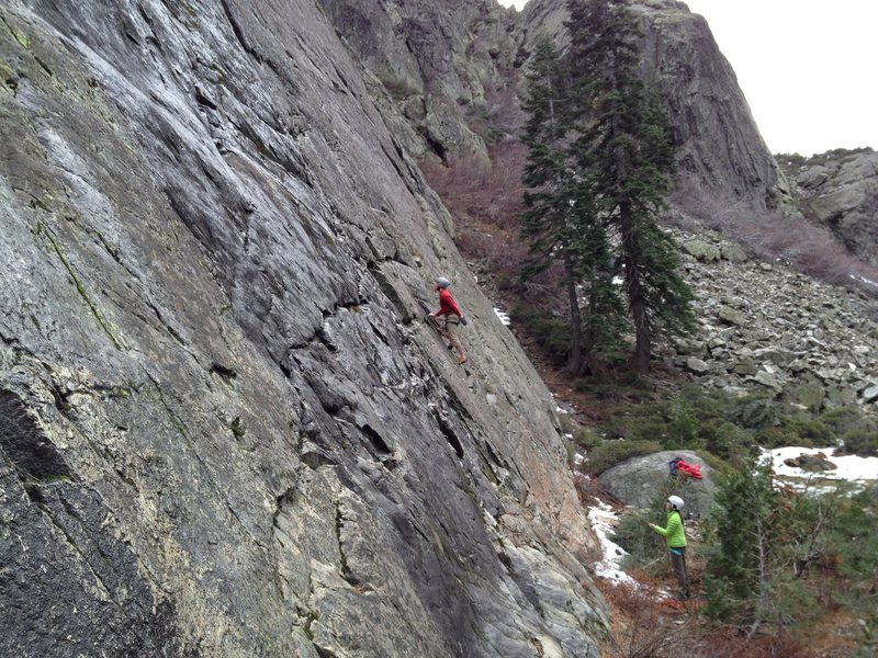 Slabby, but often thin for the harder stuff.