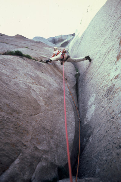 Terry, stemming on the pitch below Camp 5