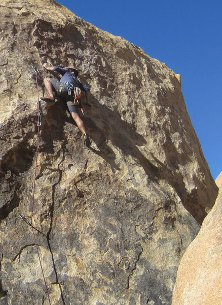 Lluis at the upper crux.